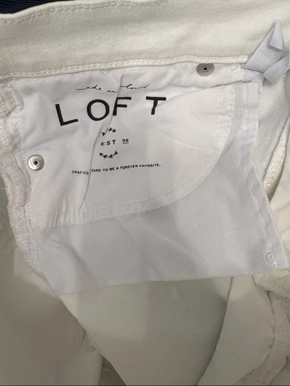 LOFT Petite Modern Skinny Crop Jeans White Denim - Picture 5 of 6